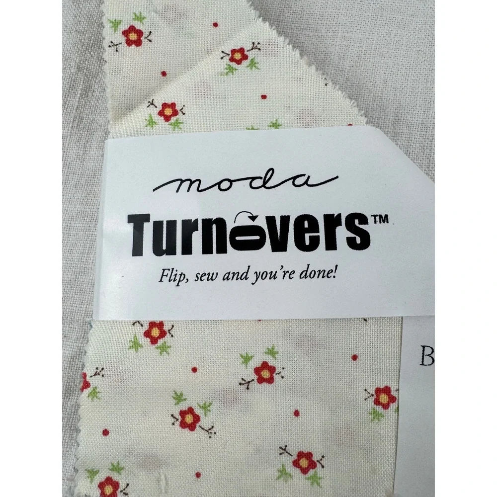 Moda Turnovers Baskets of Flowers Mary Engelbreit 80 Triangles Precut Fabric OOP